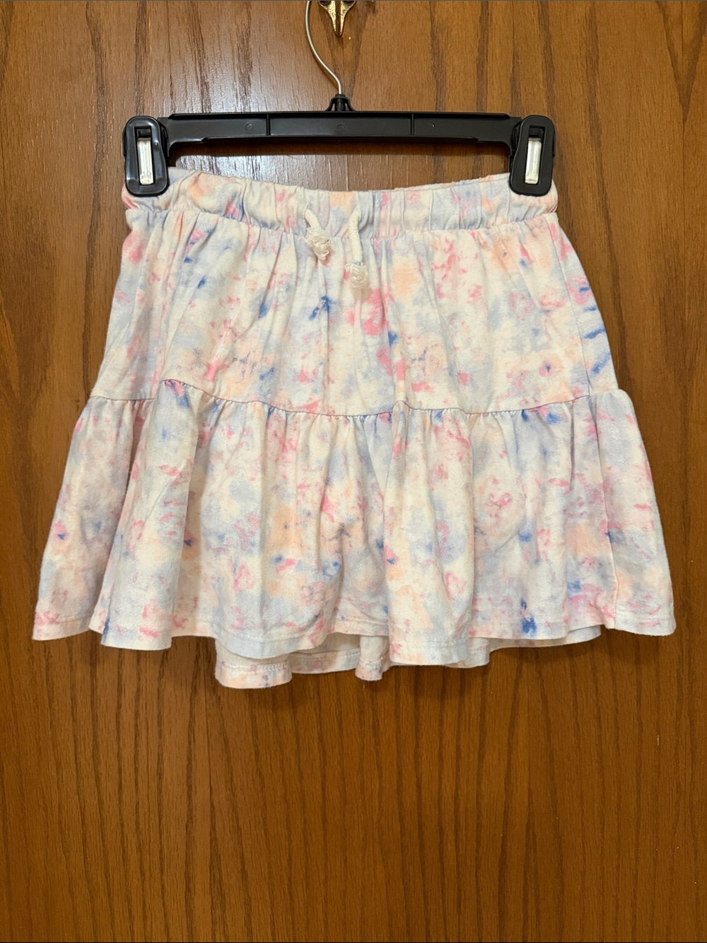 Cat & Jack White Tie-Dye Ruffle Skort with Pink & Blue